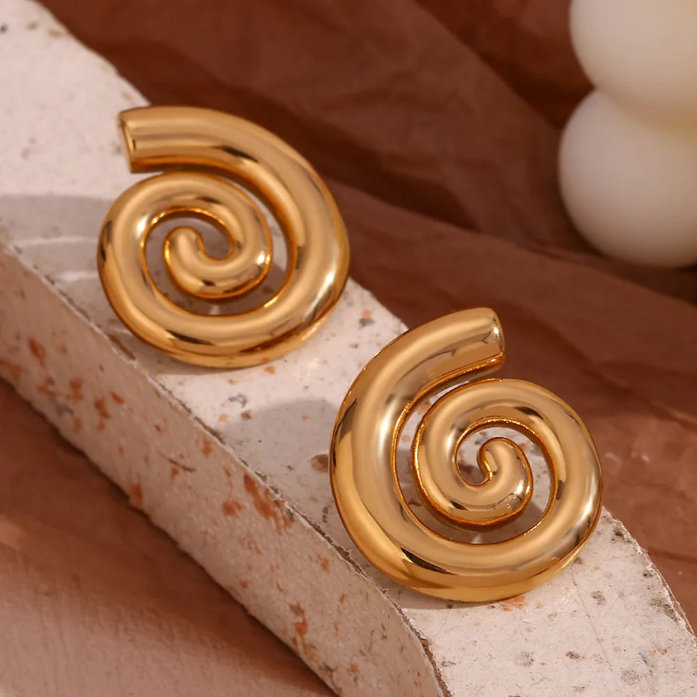 Brinco Espiral Dourado