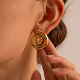 Brinco Espiral Dourado